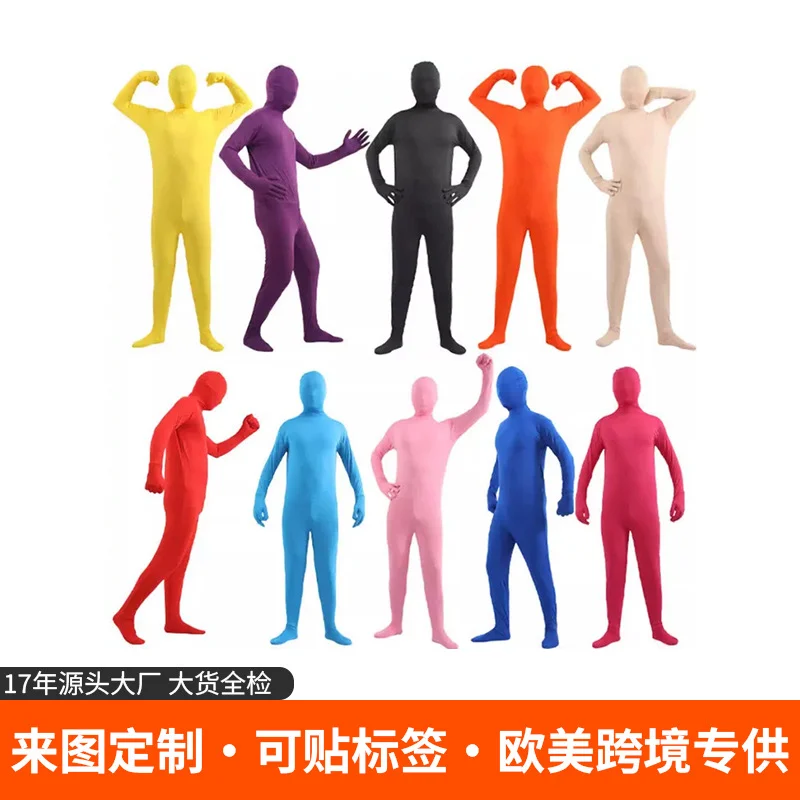 Solid-Colour Full-Body Costume Suit