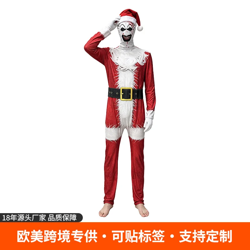 Santa Clown Print Costume